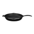 Lava Cast Iron Grill Pan - 28cm Round Enamel Coated Cookware for Stovetop & Oven Use