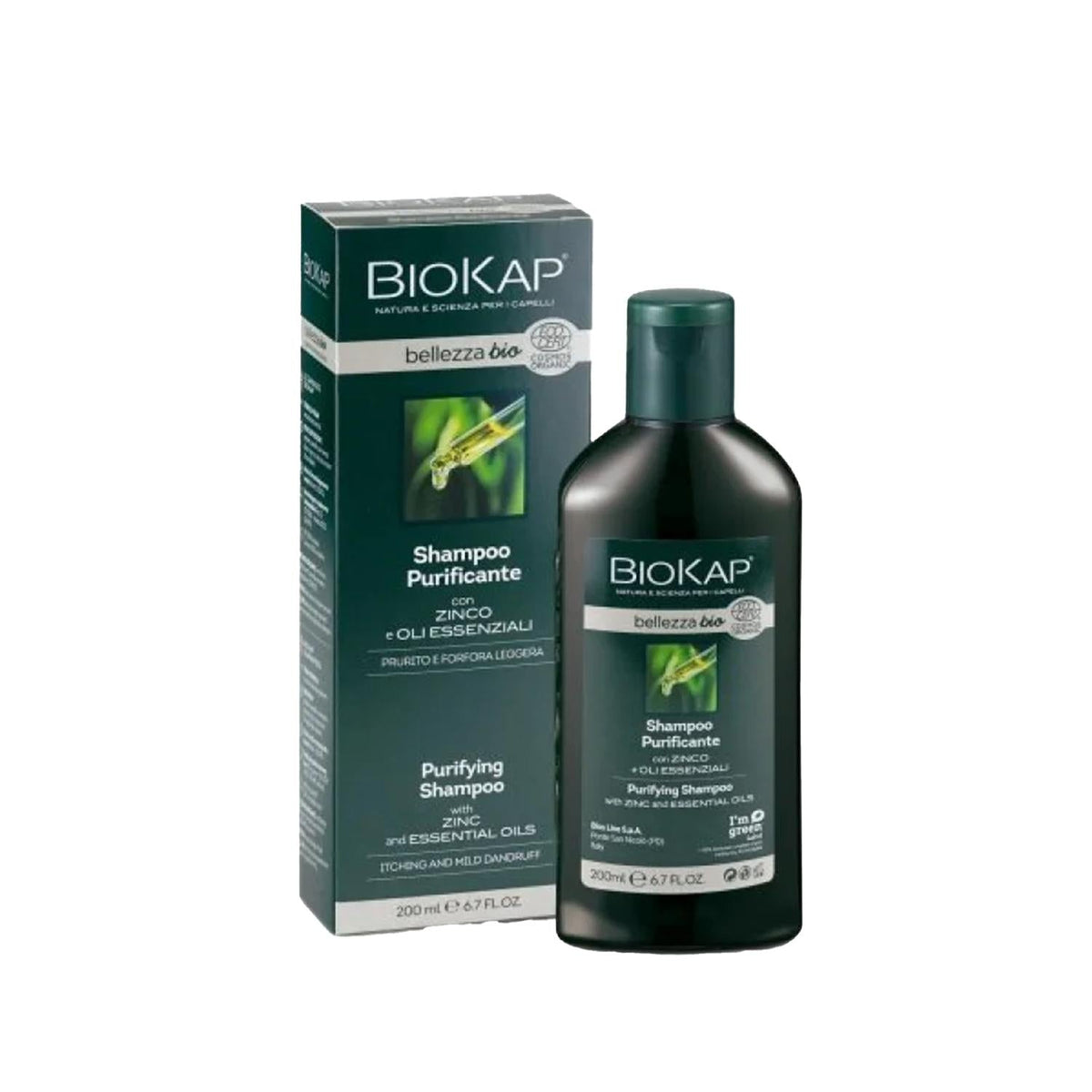 Biokap Bellezza Bio Purifying Shampoo 200ml - Natural Cleansing Shampoo for Healthy Hair