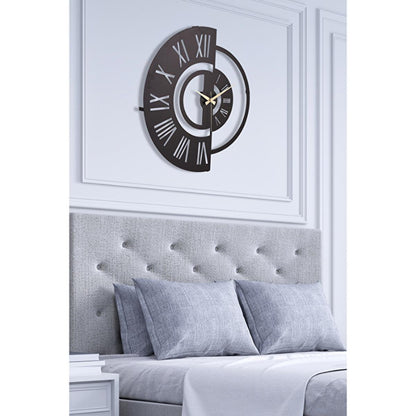 Muyika 41x41cm Metal Modern Silent Wall Clock - Large Indoor Decorative Timepiece for Home