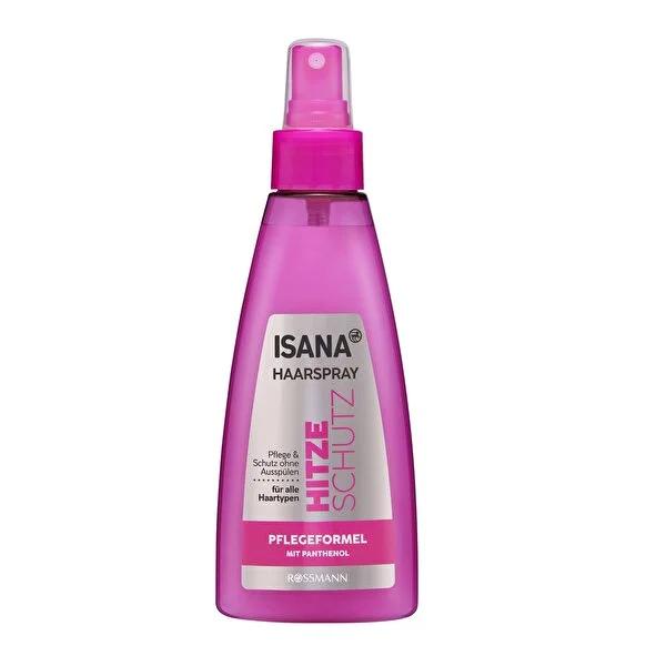 Isana Hair Spray - Heat Protectant & Shine Enhancer with Panthenol - Leave-In Formula for All Hair Types