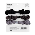 Eklips Satin Elastic Hair Ties Gentle Hold Black 3-Pack