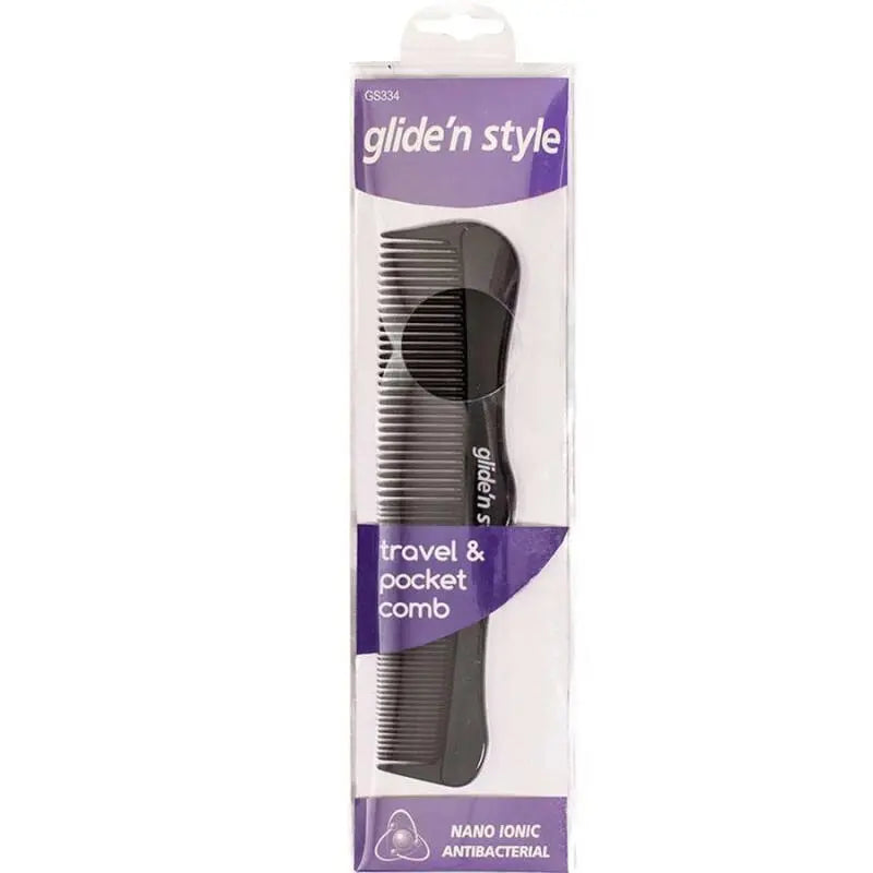 Glide'N Style GS-334 Travel & Pocket Comb for Gentle Detangling