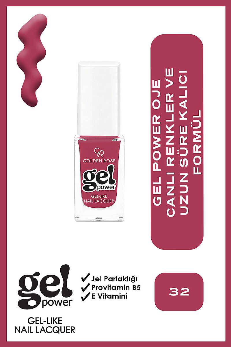 Golden Rose Gel Power Gel-Like Nail Color No:32 10.2ml