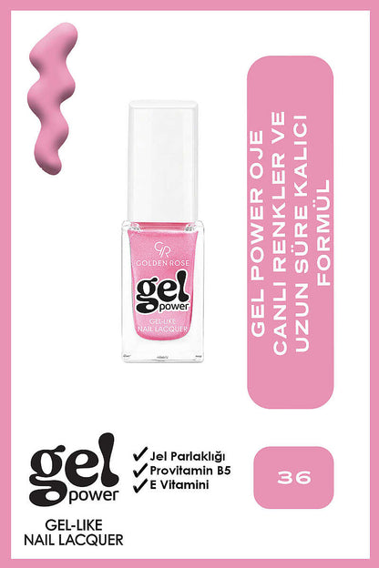 Golden Rose Gel Power Gel-Like Nail Color No:36 10.2ml