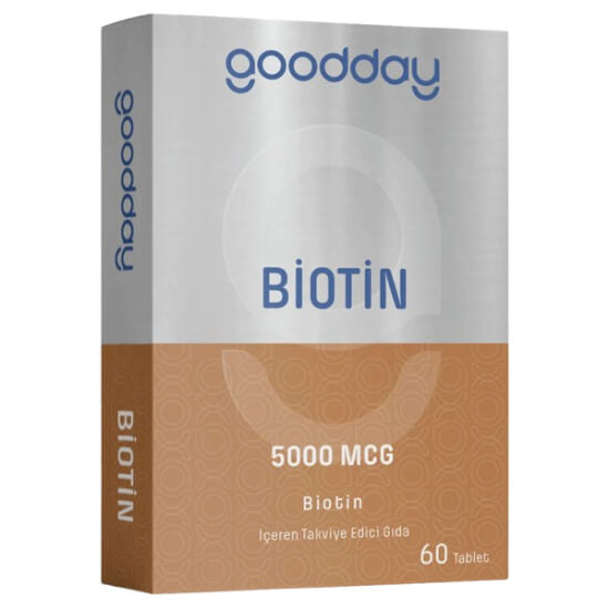 Goodday Biotin 5000 mcg Daily Supplement for Hair & Nails - 60 Tablets