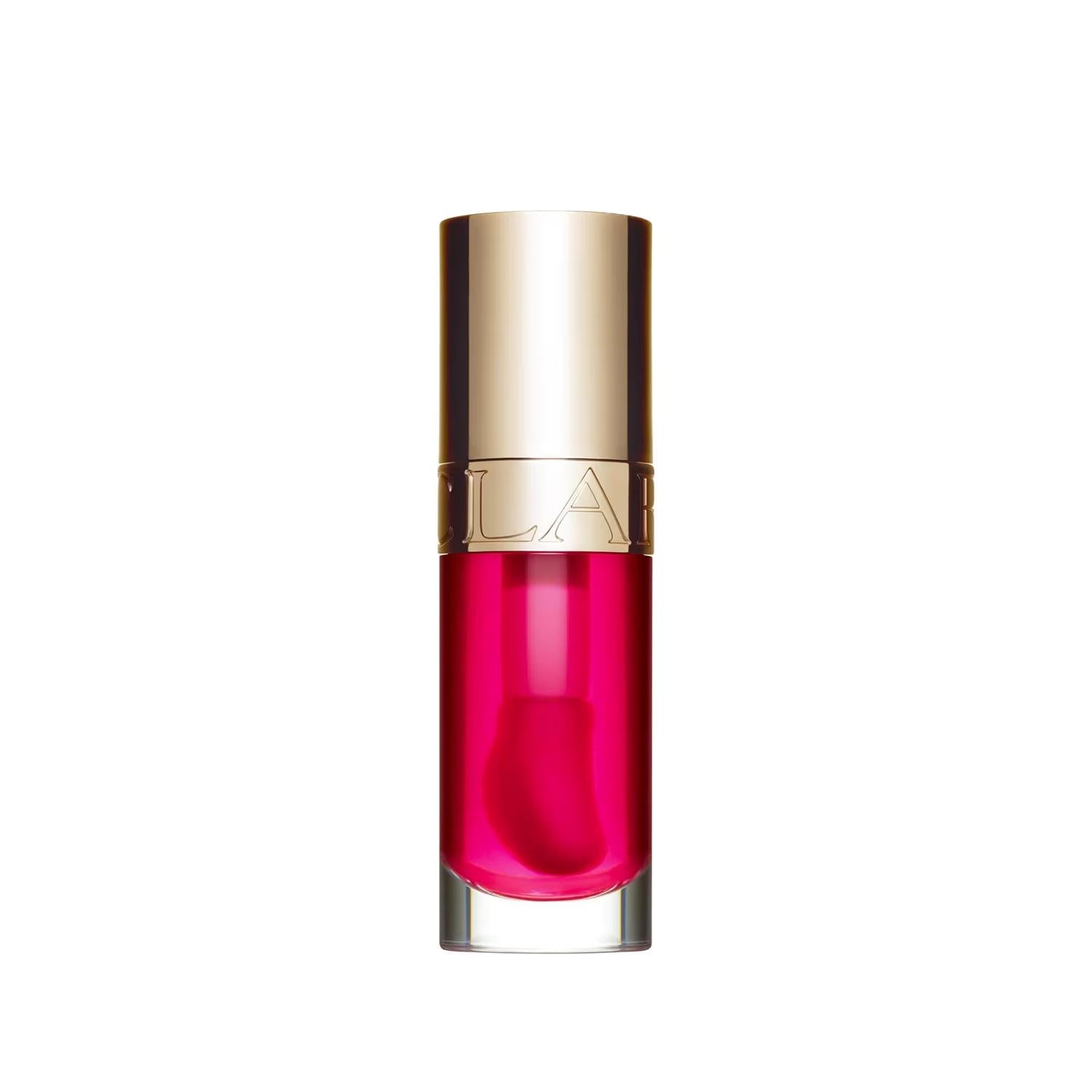 Clarins Lip Comfort Oil - 04 Pitaya - Hydrating Lip Oil for Natural Tint & Glossy Shine | Deeply Moisturizes & Prevents Dryness - 7ml
