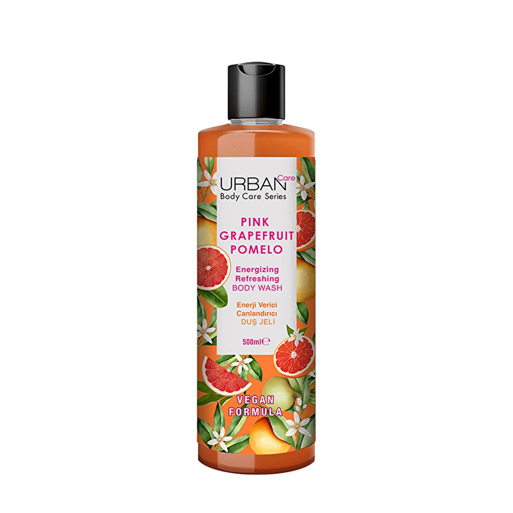 Urban Care Vegan Shower Gel - Grapefruit & Pomelo Scent, Moisturizing Body Wash for Dry Skin, Natural Personal Care, 16.91 fl oz