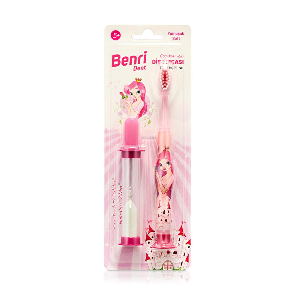 Benri Dent Children's Toothbrush with Timer - Soft Bristle, Ergonomic Handle, Gentle on Teeth and Gums