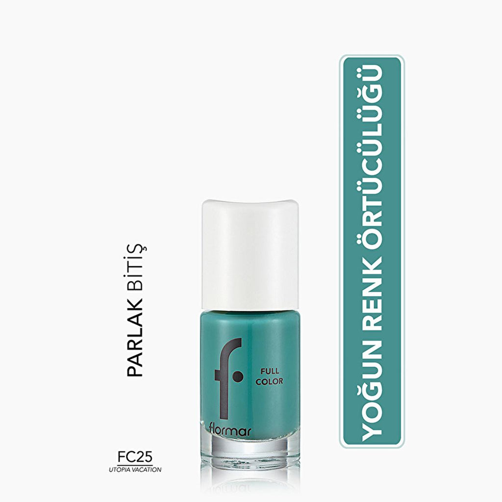 Flormar Full Color Extra Intense Pigment Nail Polish - High Pigment Nail Polish for Vibrant Nail Colors