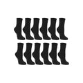 Ozzy Socks Women's 12-Pack Plain Black Socks - Comfortable Cotton Blend, Size 36/40