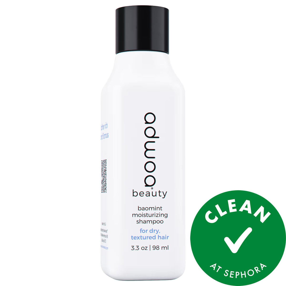Baomint Moisturizing Shampoo - Gentle, Sulfate-Free, Vegan & Cruelty-Free for Dry, Curly Hair - Nourishes Scalp, Promotes Shine