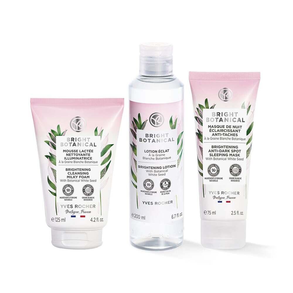 Bright Botanical Skincare Set - Anti-spot, Brightening, Tone Evening Daily Routine for Hyperpigmentation