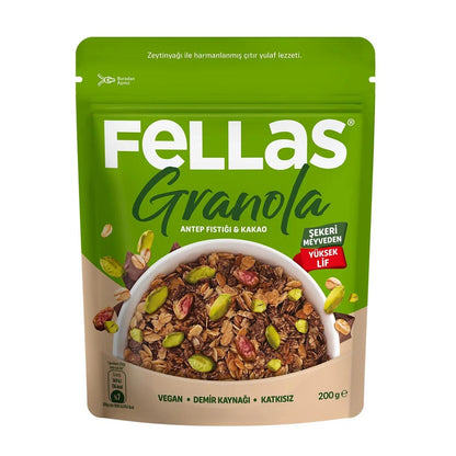 Fellas Pistachio & Cocoa Crunchy High Fiber Granola 200g