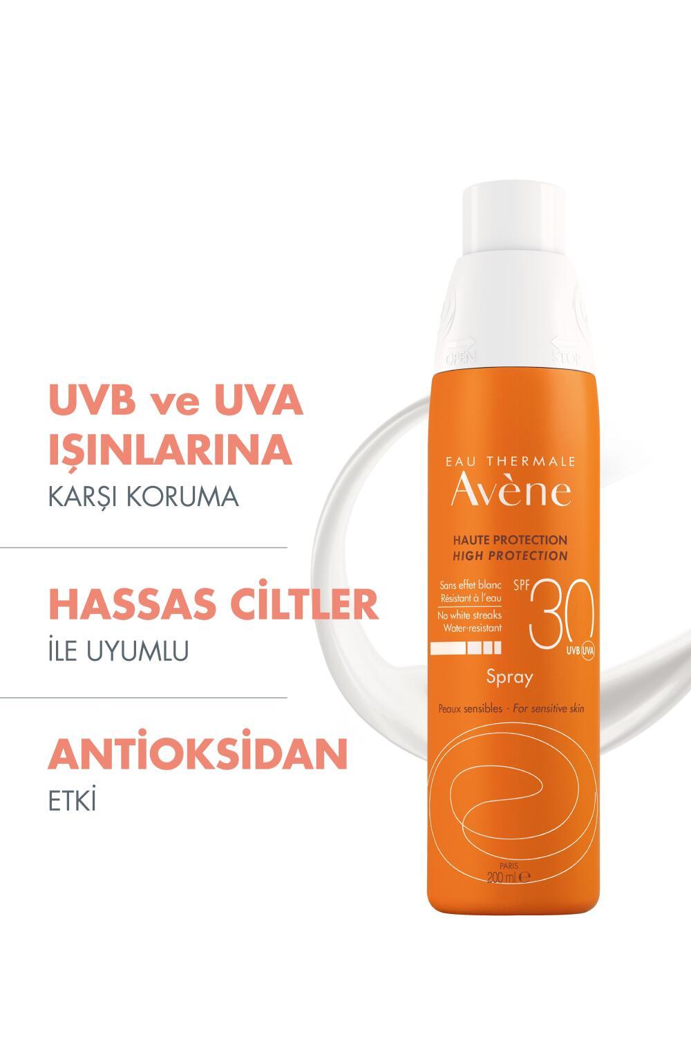 Avene Sunscreen Body Spray SPF 30 - Water-Resistant Protection for Sensitive Skin