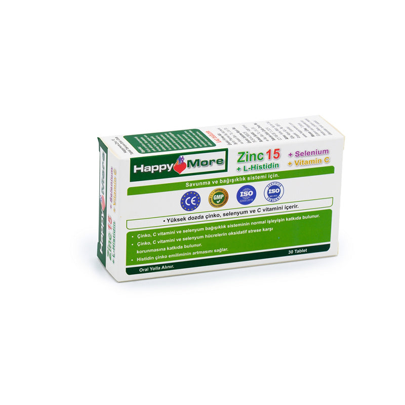 Happymore Zinc, Vitamin C & Selenium Supplement - 30 Tablets