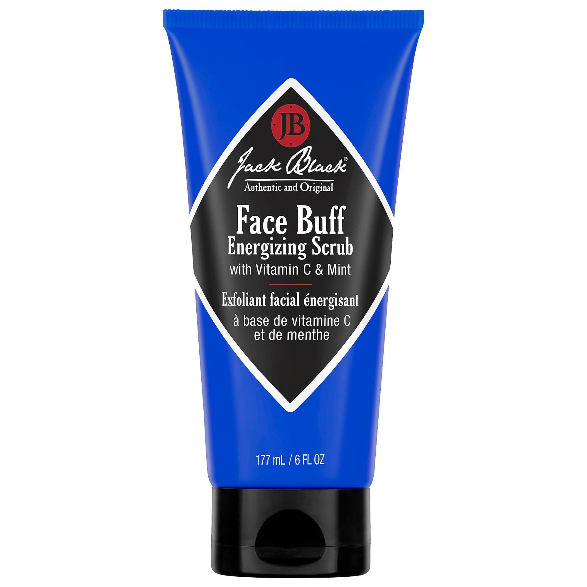 The Face Buff Energizing Scrub - Dermatologist-Tested Face Scrub for Men & Women, Pre-Shave Cleanser, Exfoliating Scrub for Smoother Shave & Radiant Skin