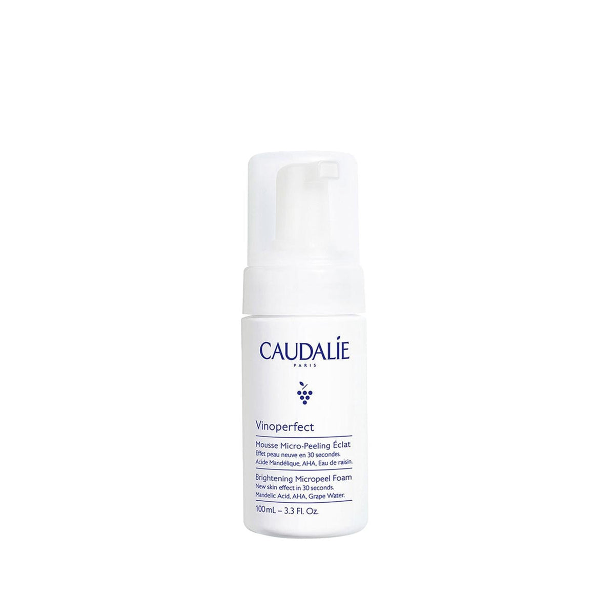Caudalie Vinoperfect: Brightening Micropeel Cleansing Foam - Radiance Boosting, Gentle Exfoliating, Dark Spot Removal - 100ml