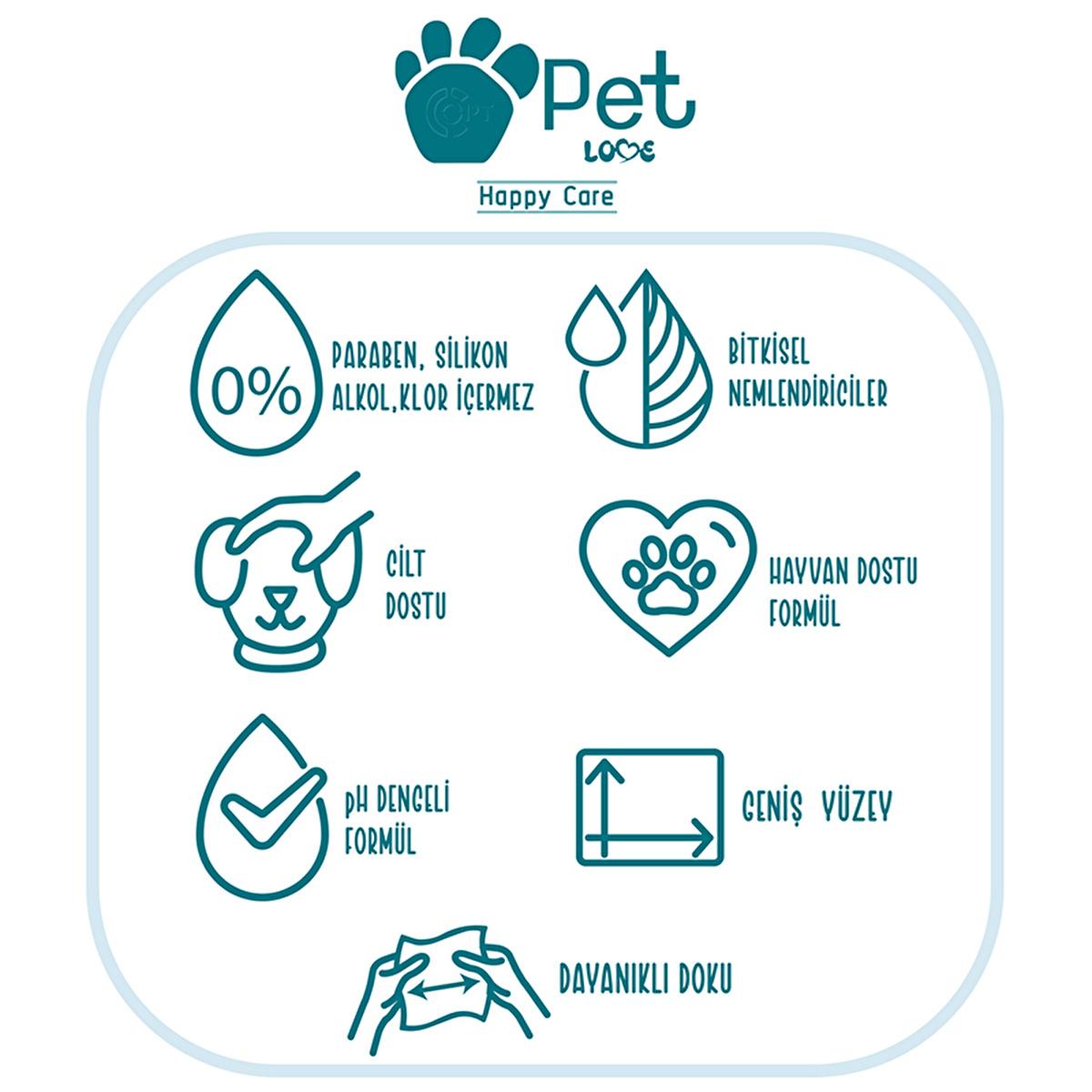 Pet Love Pet Grooming Wipes with 100% Natural Argan Oil - Convenient, Chemical-Free Cleaning for Pets