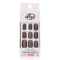 Eklips Glitter Dark Oval Press-On Nails - 24 Count