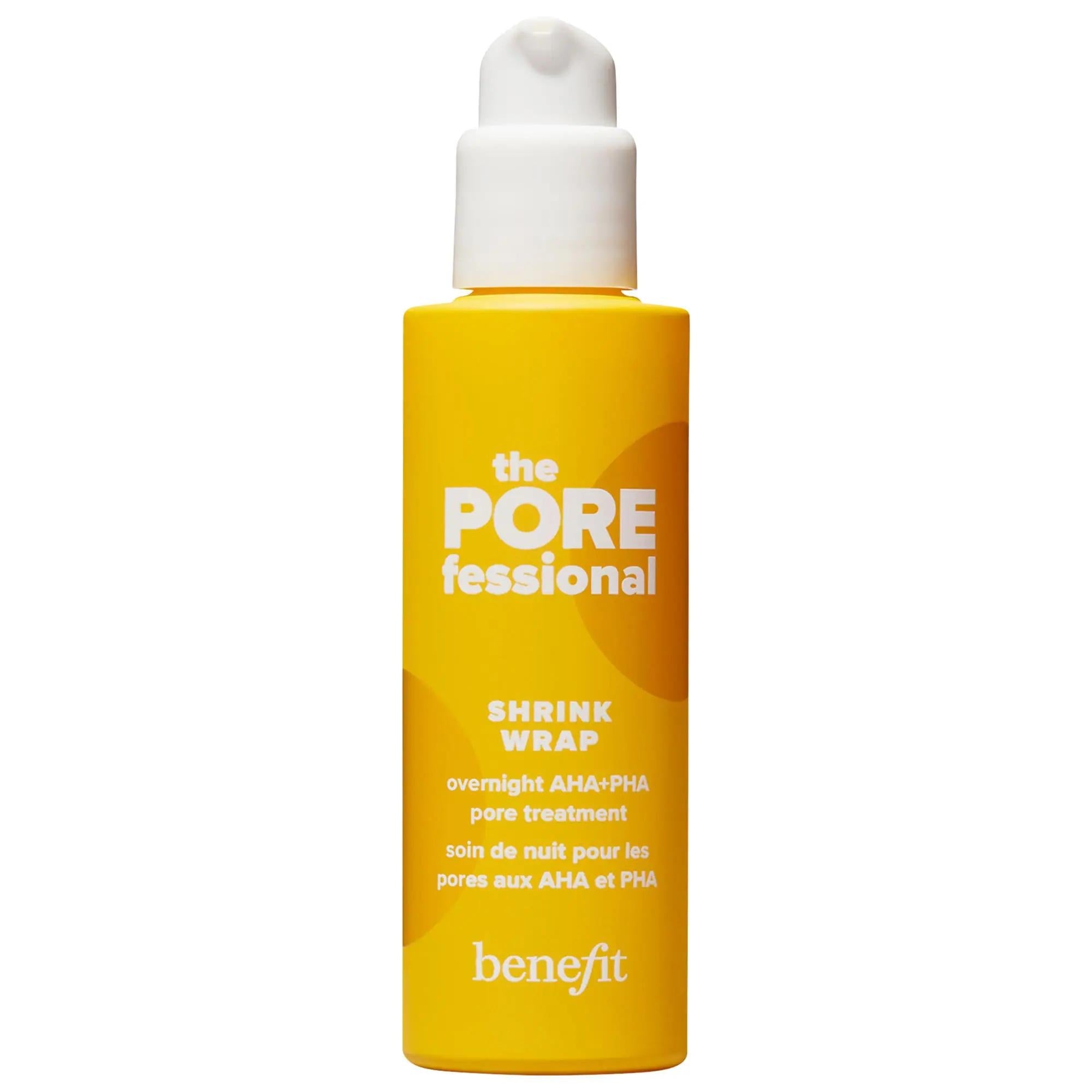 The POREfessional Shrink Wrap Overnight Pore Treatment: AHA+PHA for Visibly Smaller Pores & Radiant Skin Texture - Exfoliating Skin Resurfacing Serum