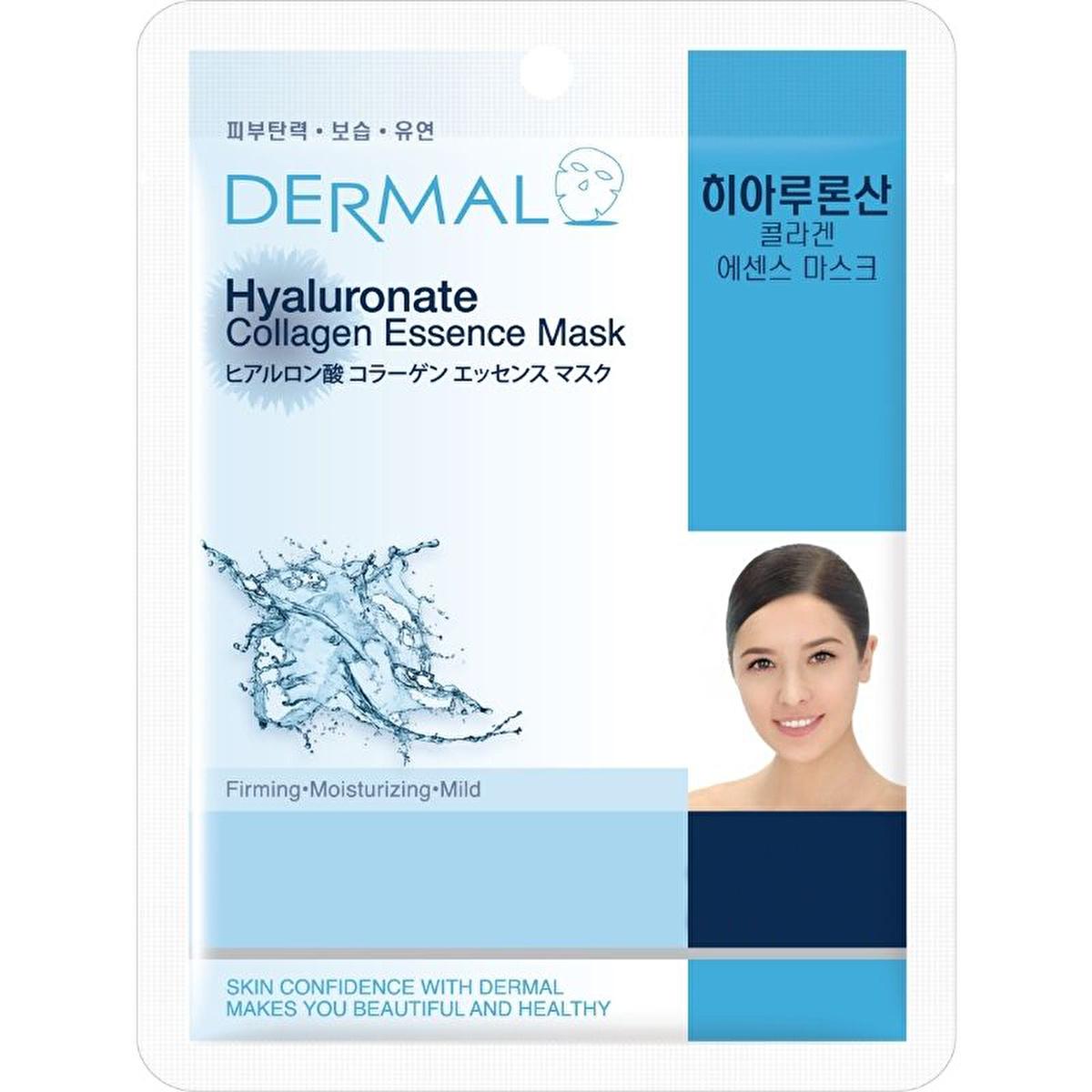 Dermal Hyaluronic Acid Collagen Face Mask - Hydrating, Anti-Aging, 100% Cotton, Brightening Benefits