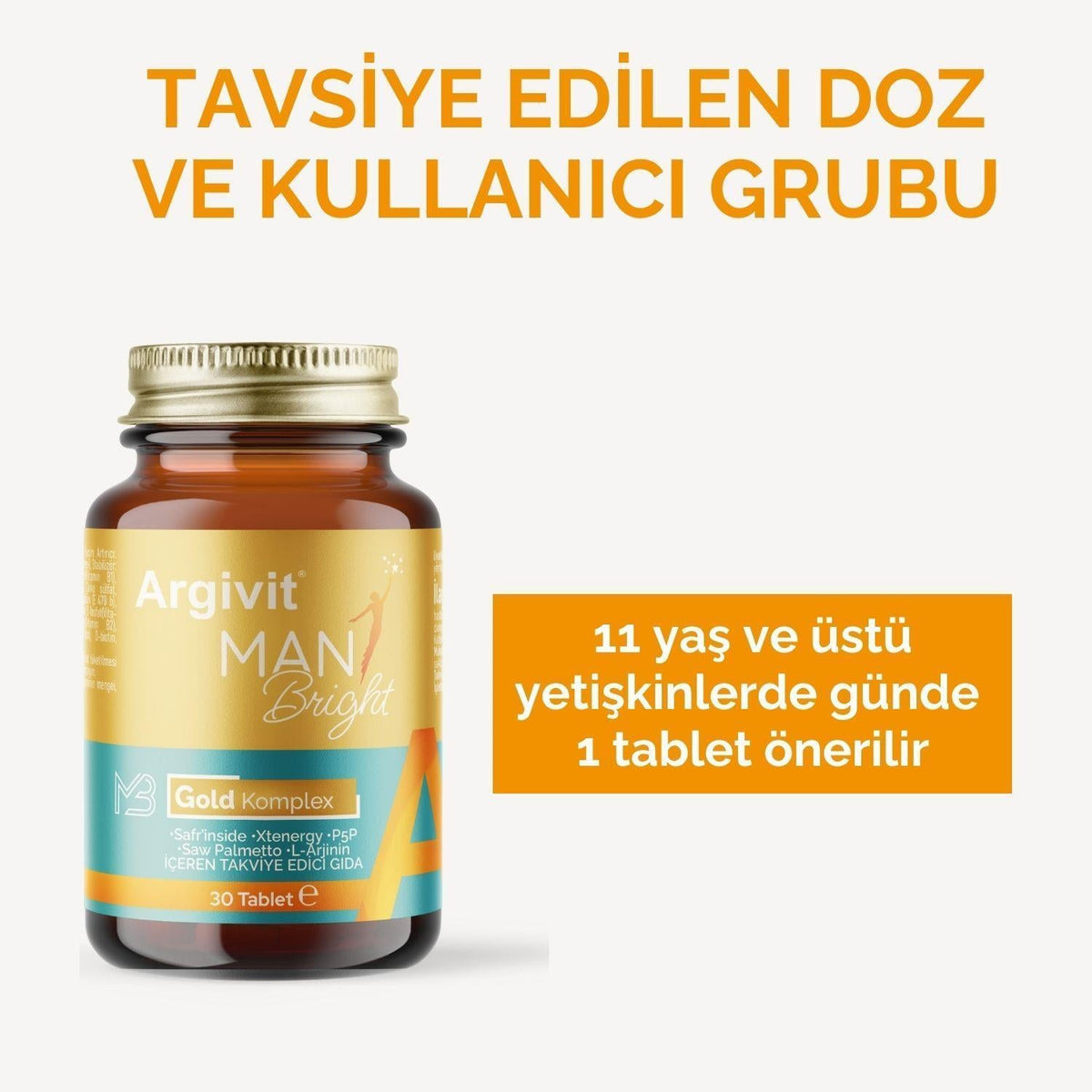 Argivit Men's Health Supplement - Stress Management, Energy & Hair Loss Prevention for Adult Men