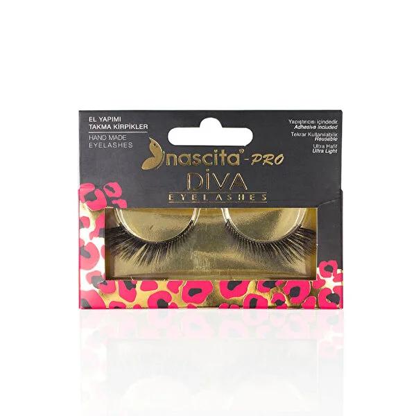 Nascita Diva Series False Eyelashes - Handmade 3D Black Eyelash Extensions for Enhanced Eye Makeup