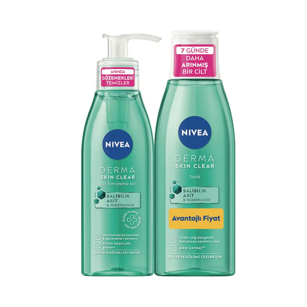 Nivea Derma Skin Clear Cleansing Gel & Toner Set