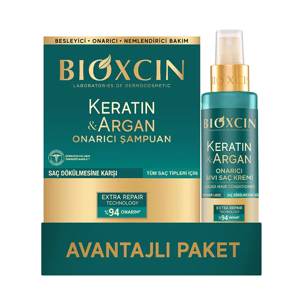 Bioxcin Keratin & Argan Nourishing Hair Care Set (2 Pieces)