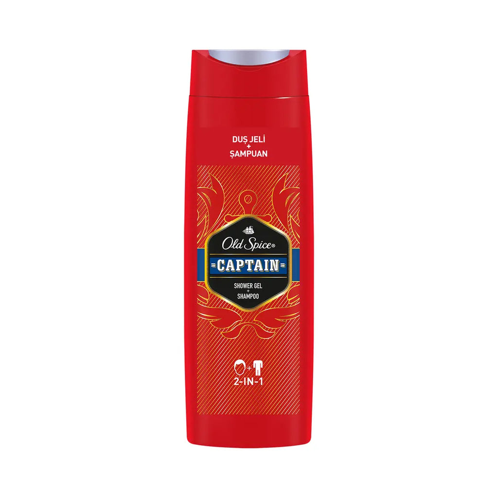 Old Spice Captain Shower Gel & Shampoo for Freshness 400ml