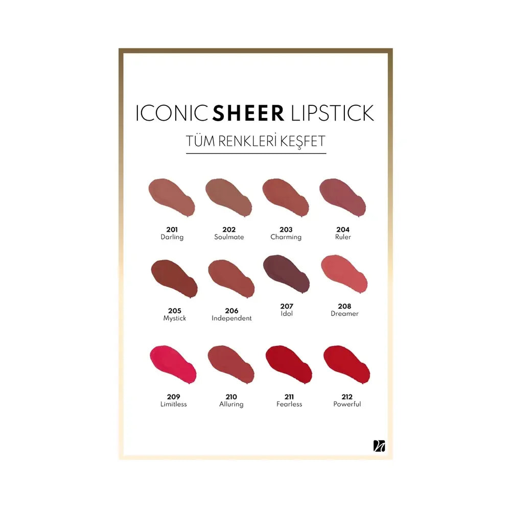 Note Iconic Sheer Lipstick 204 Ruler - Hydrating Lip Color