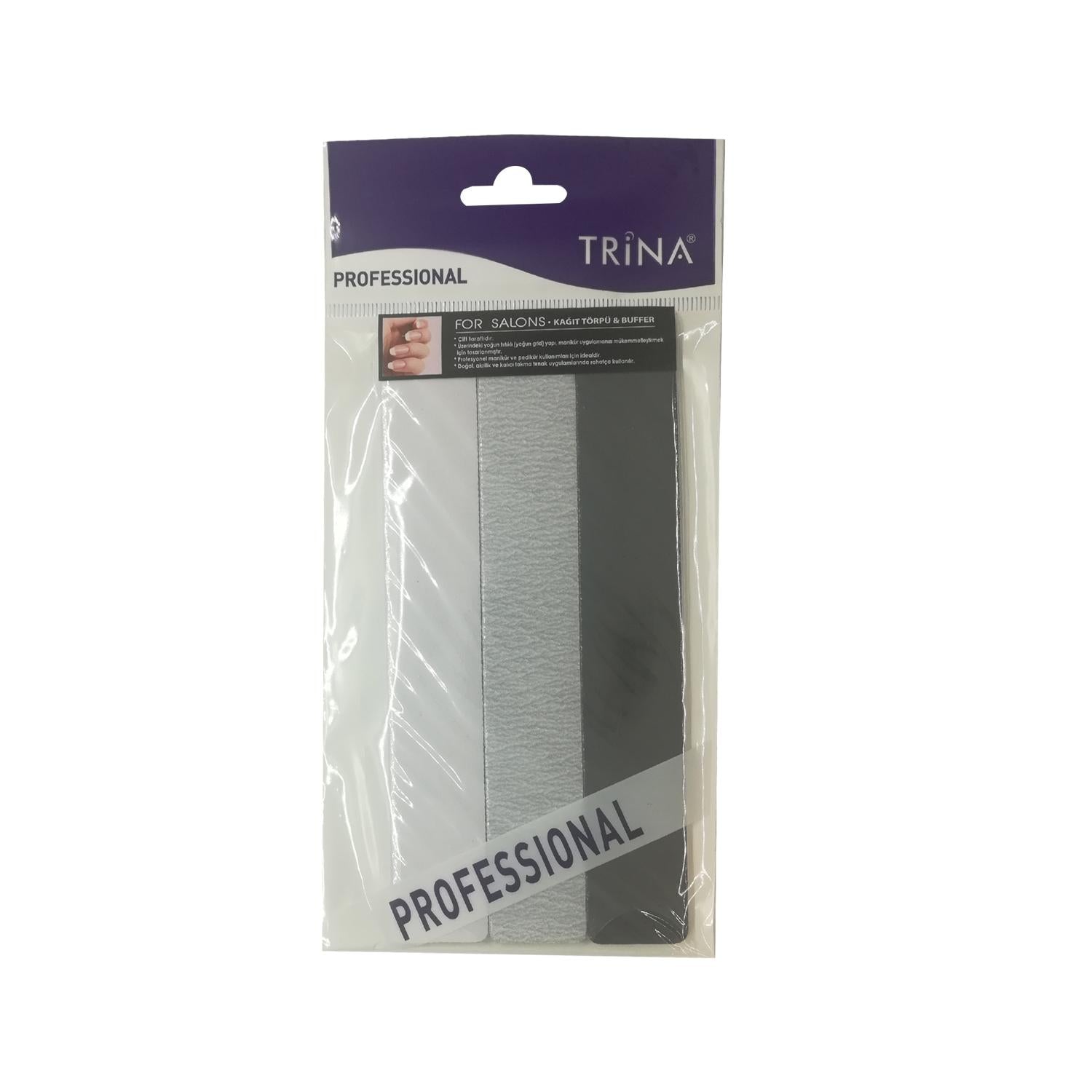 Trina 3-Piece Nail Buffer Set for Professional Nail Care & Polishing