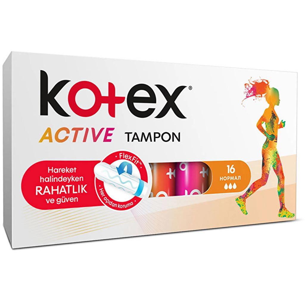 Kotex Active Normal Tampons for Reliable Protection 16 Count