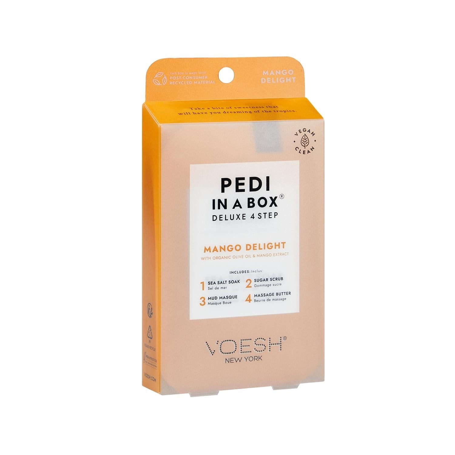 Voesh New York Pedi In A Box 4-Step Mango Pedicure Set