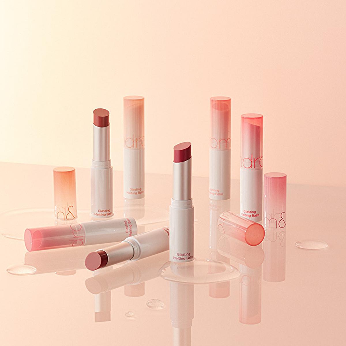 rom&nd Glasting Melting Balm, Vegan Lip Balm with Moisturizing Oils - Colorful, Non-Greasy & Shiny Finish