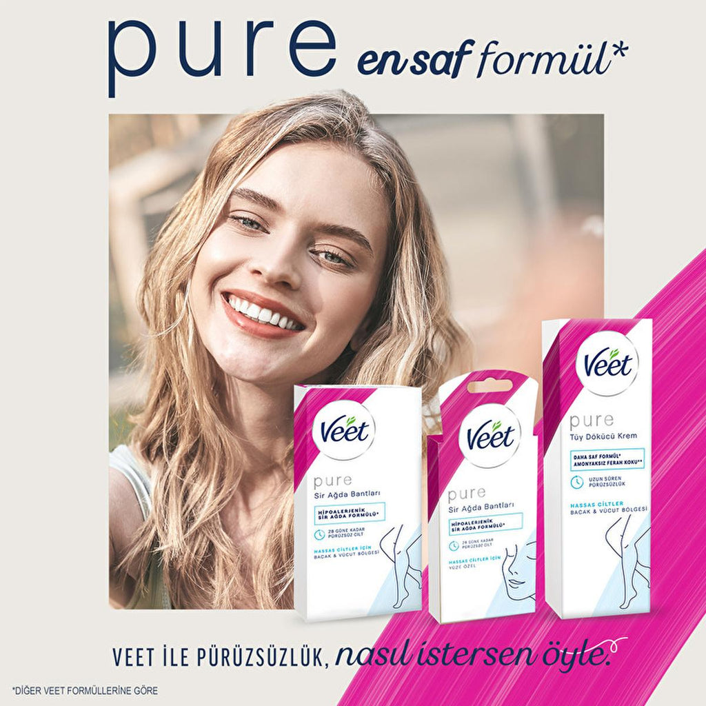 Veet Pure Sensitive Skin Hair Removal Cream - Lotus Milk & Jasmine, Painless, Quick & Effective Body & Leg Hair Removal