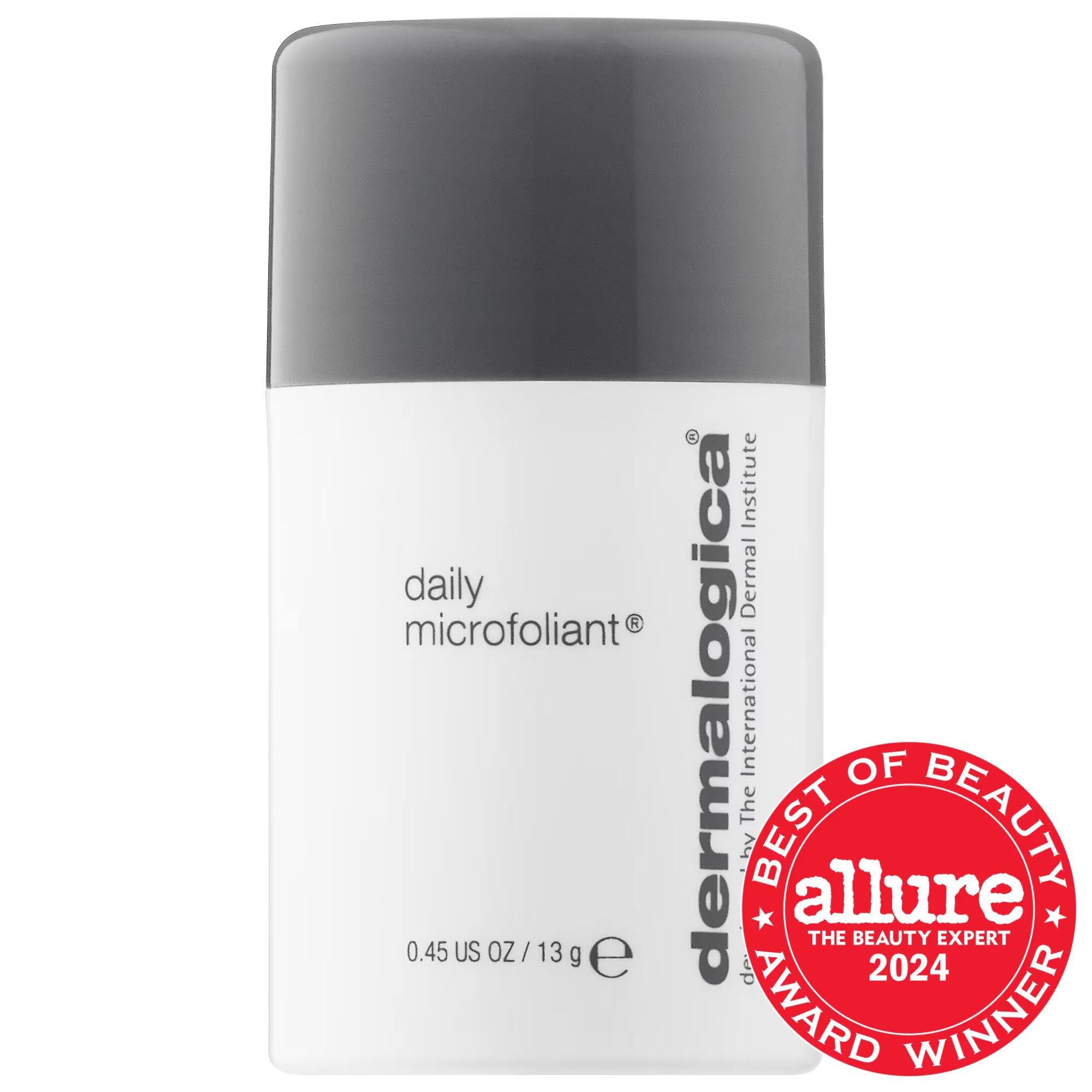 Drupa Daily Microfoliant Refillable Exfoliating Powder Cleanser for Normal, Combination & Oily Skin - Vegan, Gluten-Free, Cruelty-Free
