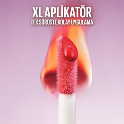 Maybelline Lifter Plump Lip Gloss - 001 Blush Blaze, Non-Sticky, Long-Lasting Lip Plumper with Chili Pepper Extract