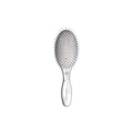 Olivia Garden Expert Care Curve Nylon Bristles Hair Brush - Detangle & Style with Ease - Silver