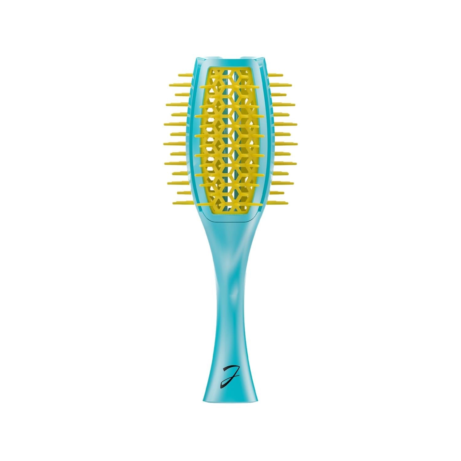 Janeke Tulip Brush Detangling Hair Brush Green & Yellow SP503TG