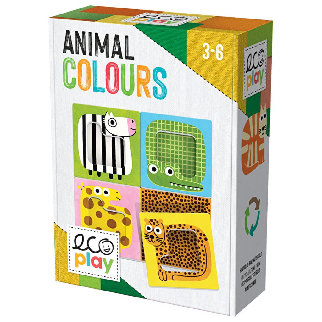 Headu Ecoplay Animal Colours Educational Puzzle for Children Aged 3-6 - Enhances Cognitive Skills & Color Recognition