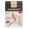 Likralõ Women's Hosiery - 2 Pairs Champagne Color Thin Hosiery for Women, Size 36/38