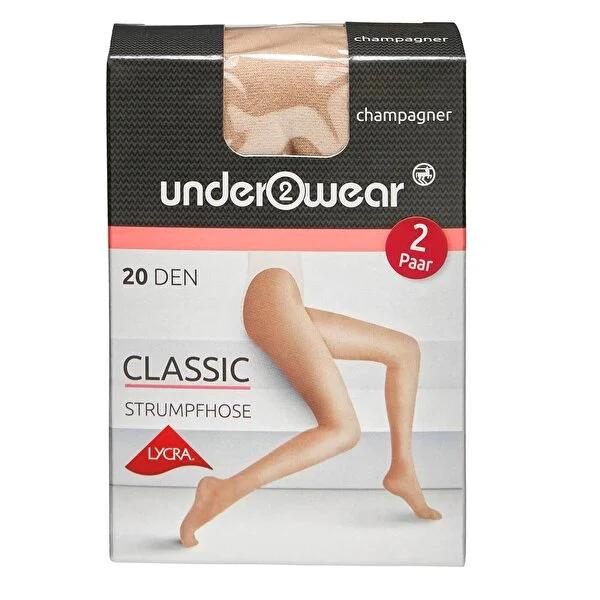 Likralõ Women's Hosiery - 2 Pairs Champagne Color Thin Hosiery for Women, Size 36/38