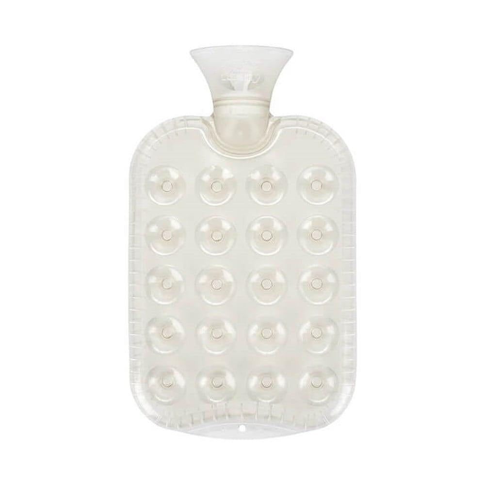 Fashy 1.2L Transparent Honeycomb Hot Water Bottle - TUV Certified, Odorless, Hot & Cold Therapy