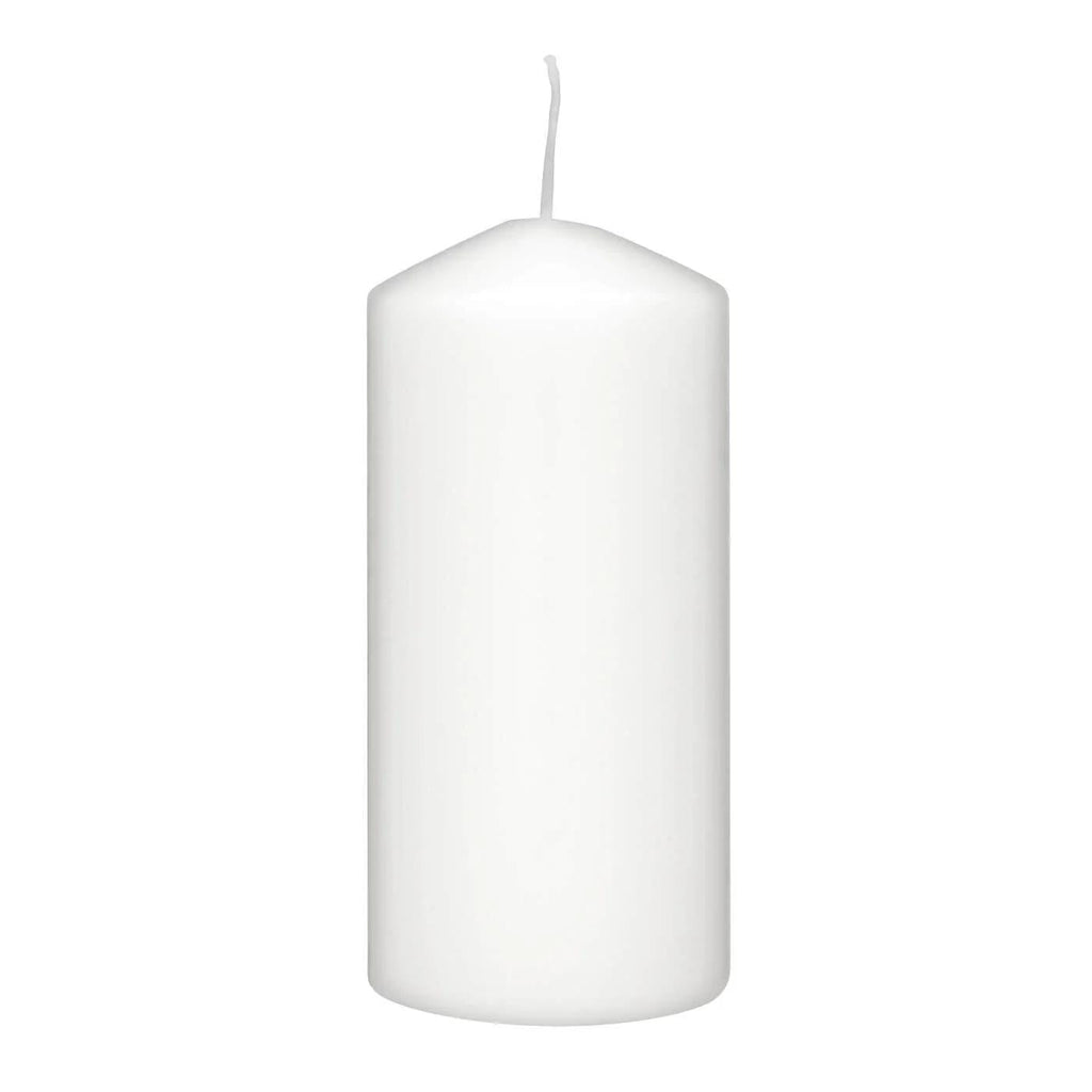 Rubin Licht White Cylinder Candle for Home Decor 150x75mm