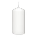 Rubin Licht White Cylinder Candle for Home Decor 150x75mm