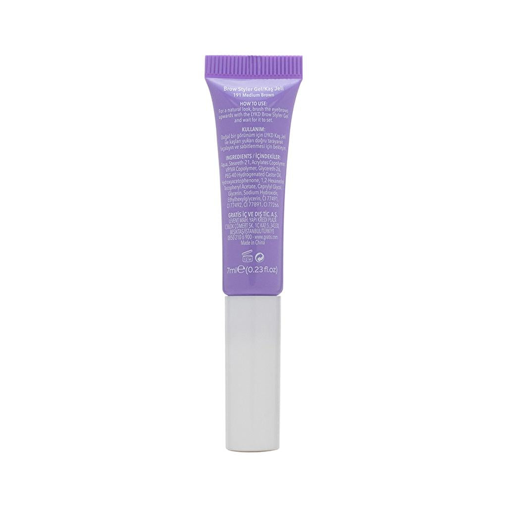 LYKD Eyebrow Gel 191 Medium Brown for Defined Brows