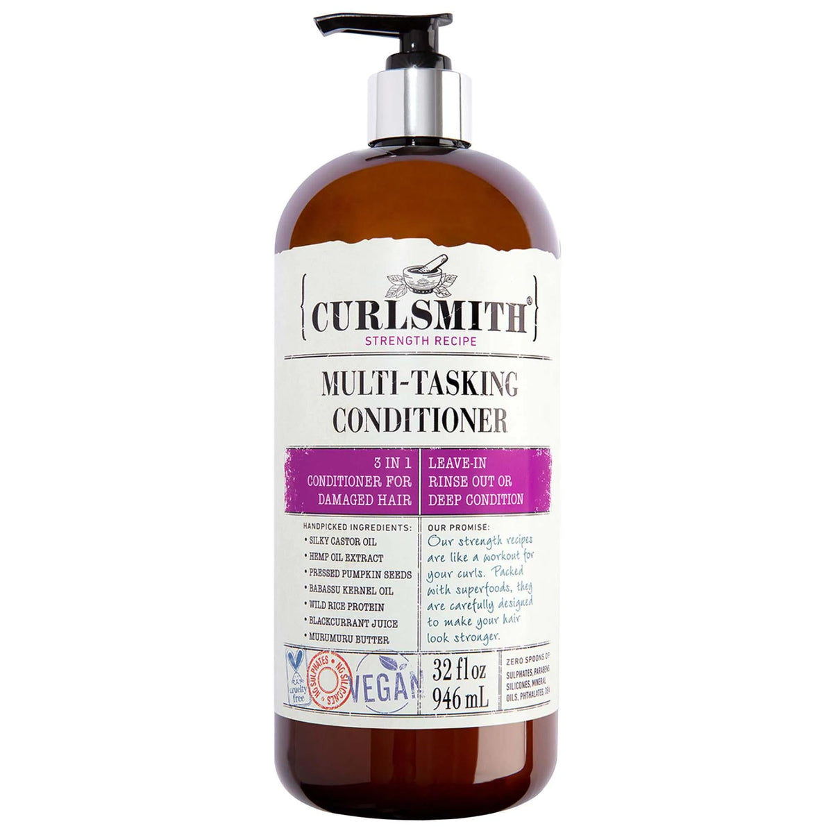 DevaCurl Multi-Tasking Conditioner - Vegan, Sulfate-Free Hair Moisturizer for Curls & Waves