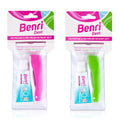 Benri Dent Travel Toothbrush and Toothpaste Set - Portable Oral Care for Travelers