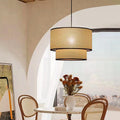 Homing Woven Hanging Lamp with 2-Tier Design - Decorative Lighting Solution with E27 Socket, Energy-Efficient LED Compatible
